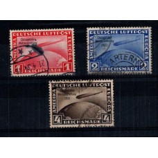 ALEMANIA 1933 Yv. A 42A/C ZEPPELIN CHICAGOFAHRT SERIE COMPLETA USADA 1000 Euros